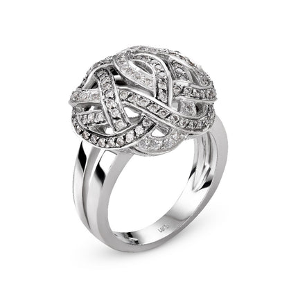 RING WHITE GOLD 750 & PRECIOUS STONES - 11720
