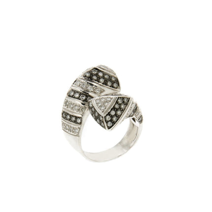 RING WHITE GOLD 750 & PRECIOUS STONES - 11722
