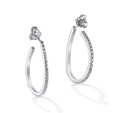 EARRINGS WHITE GOLD 750 & PRECIOUS STONES - 11747