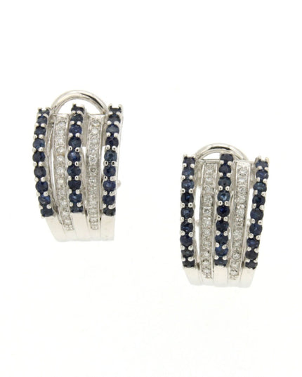 EARRINGS WHITE GOLD 750 & PRECIOUS STONES - 11781