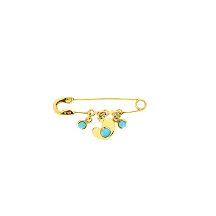 BROOCH  GOLD 750 & SEMIPRECIOUS STONES - 1283