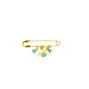 BROOCH  GOLD 750 & SEMIPRECIOUS STONES - 1283