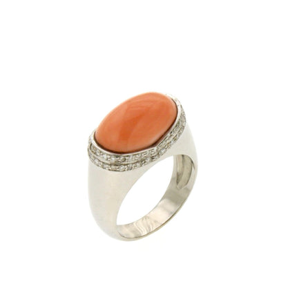 RING WHITE GOLD 750 & PRECIOUS STONES - 13113