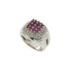 RING WHITE GOLD 750 & PRECIOUS STONES