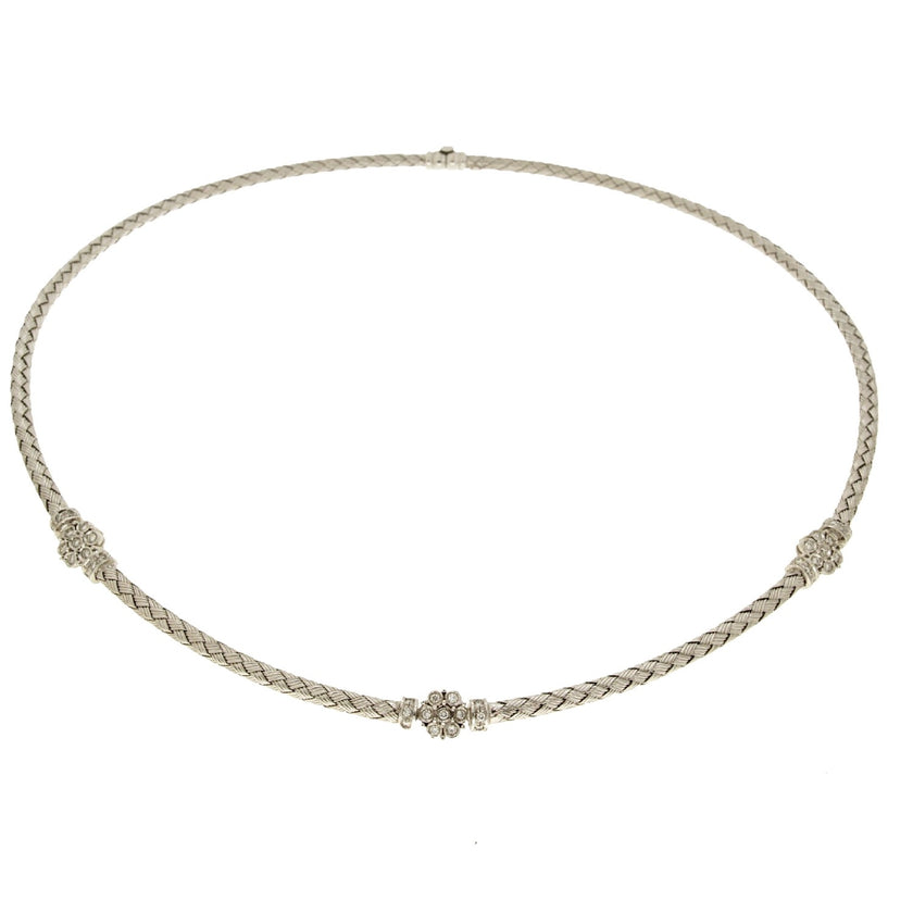 NECKLACE WHITE GOLD 750 & PRECIOUS STONES - 13371 - Availability: Immediately