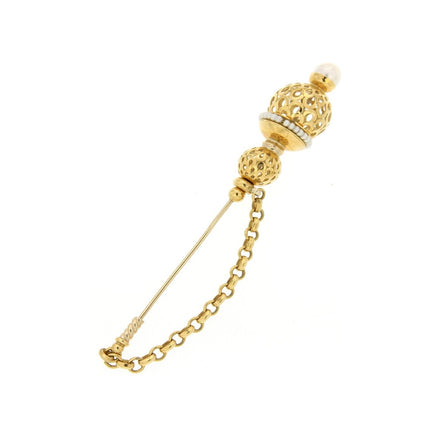 BROOCH  GOLD 750 & PEARLS - 13632