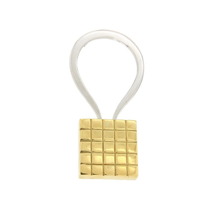 KEYRING WHITE & YELLOW GOLD 750