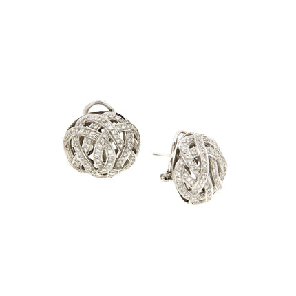 EARRINGS WHITE GOLD 750 & PRECIOUS STONES - 13882