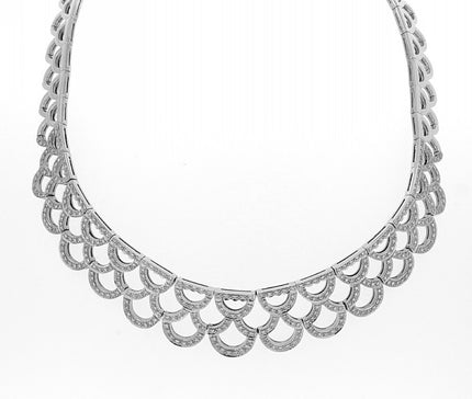 NECKLACE WHITE GOLD 750 & PRECIOUS STONES - 13911
