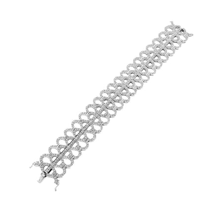 BRACELET WHITE GOLD 750 & PRECIOUS STONES - 13913