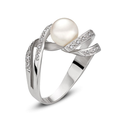 RING WHITE GOLD 750 & PEARLS - 14319