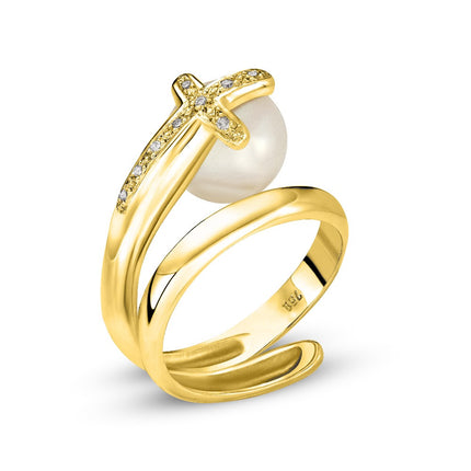 RING  GOLD 750 & PEARLS - 14380