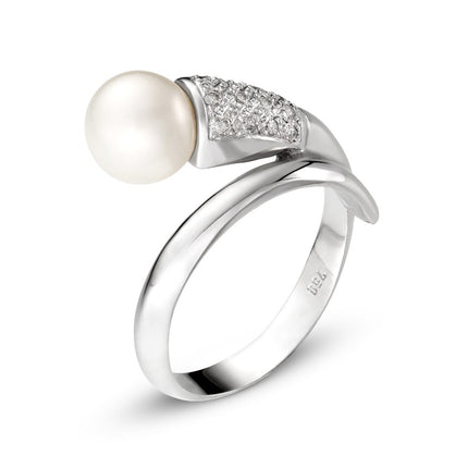 RING WHITE GOLD 750 & PRECIOUS STONES - 15304