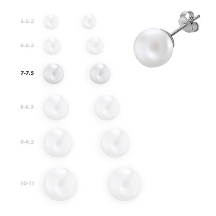 EARRINGS WHITE GOLD 750 & PEARLS - 16194