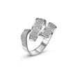 RING WHITE GOLD 750 & PRECIOUS STONES - 18734