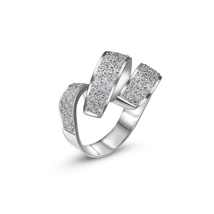 RING WHITE GOLD 750 & PRECIOUS STONES - 18734