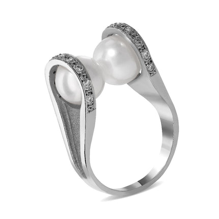 RING WHITE GOLD 750 & PEARLS - 18979