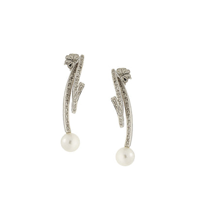 EARRINGS WHITE GOLD 750 & PRECIOUS STONES - 20162 - Availability: Immediately