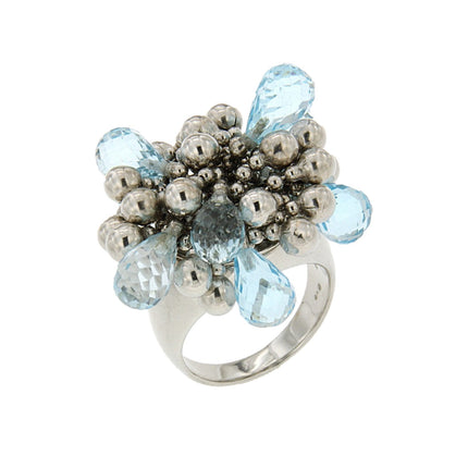 RING WHITE GOLD 750 & SEMIPRECIOUS STONES