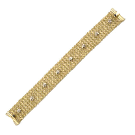 BRACELET YELLOW & WHITE GOLD 750 & PRECIOUS STONES - 21736