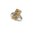 RING WHITE GOLD 750 & PRECIOUS STONES