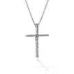 CROSS WHITE GOLD 750 & PRECIOUS STONES WITH CHAIN