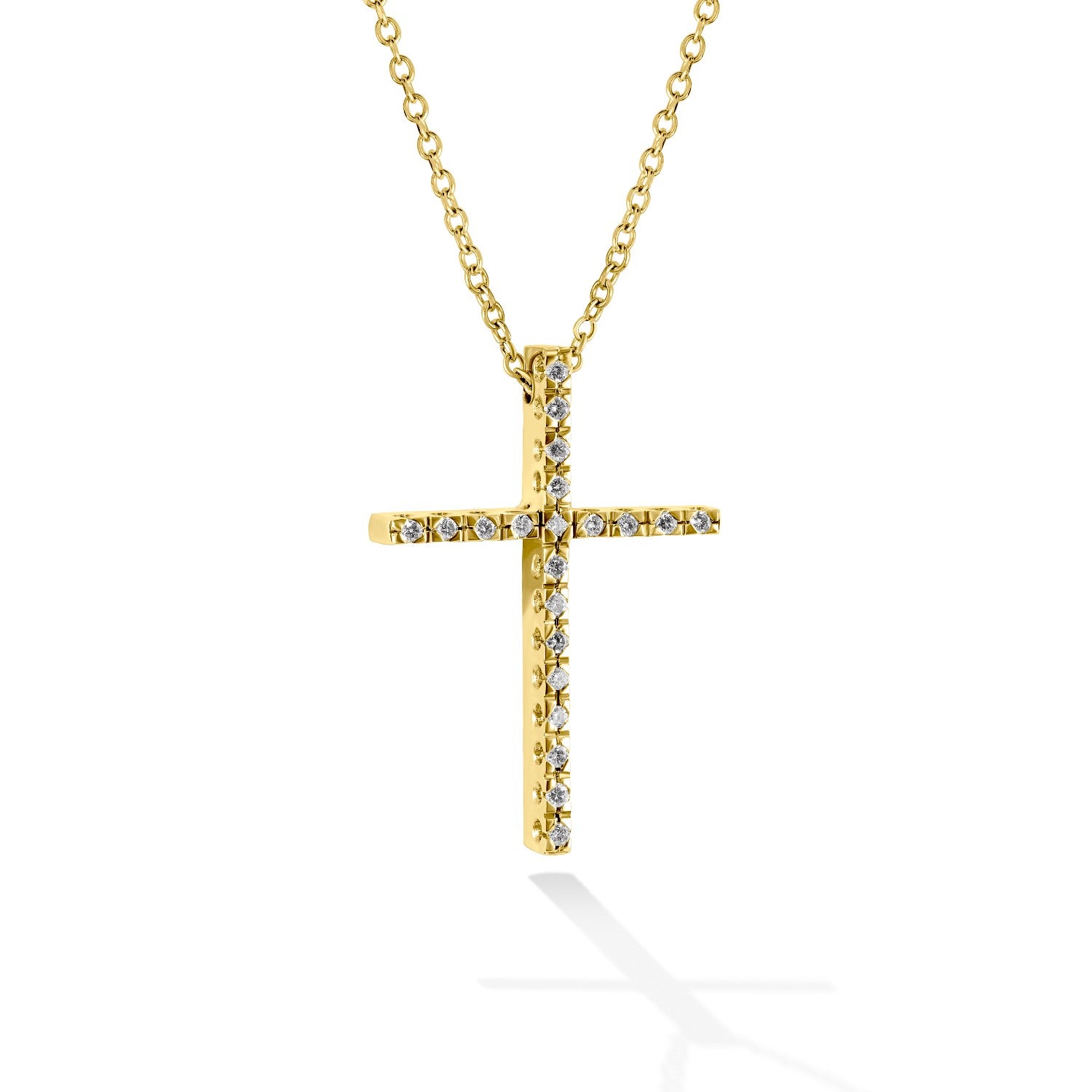 CROSS GOLD 750 & PRECIOUS STONES WITH CHAIN