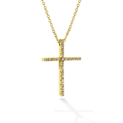 CROSS GOLD 750 & PRECIOUS STONES WITH CHAIN - 22038