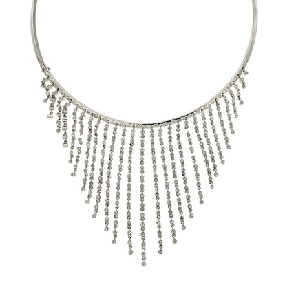 NECKLACE WHITE GOLD 750 & PRECIOUS STONES - 23207