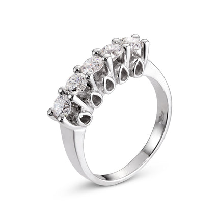 RING WHITE GOLD 750 & PRECIOUS STONES - 23577