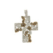 CROSS WHITE GOLD 750 & PRECIOUS STONES