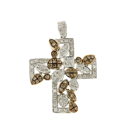 CROSS WHITE GOLD 750 & PRECIOUS STONES - 23783