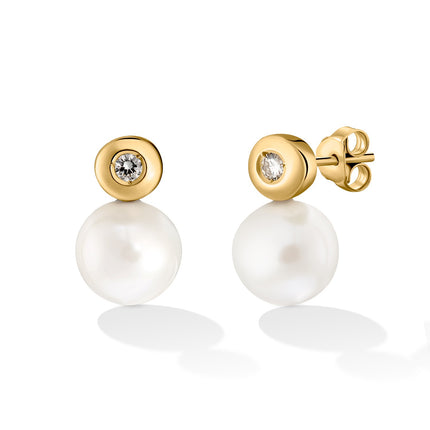 EARRINGS  GOLD 750 & PEARLS - 23824 - Availability: Up to 1 month