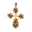 CROSS  GOLD 750 & SEMIPRECIOUS STONES