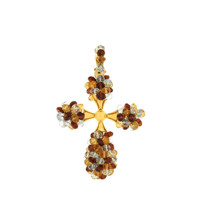 CROSS  GOLD 750 & SEMIPRECIOUS STONES - 23987