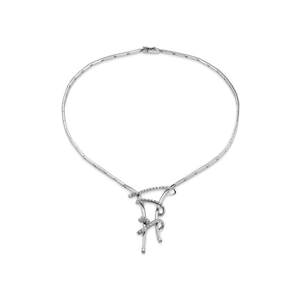 NECKLACE WHITE GOLD 750 & PRECIOUS STONES - 24214 - Availability: Immediately
