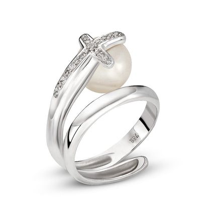 RING WHITE GOLD 750 & PEARL - 25661