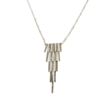 NECKLACE WHITE GOLD 750 & PRECIOUS STONES - 26028