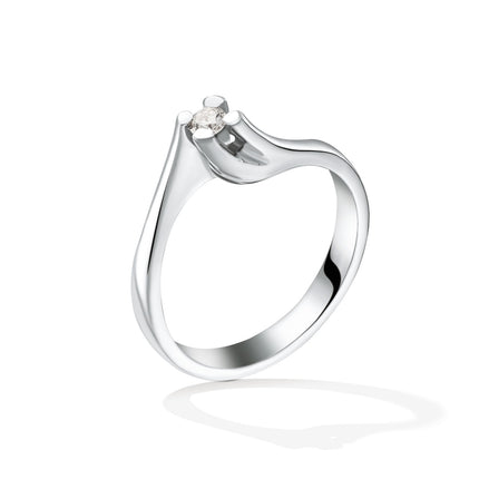 RING WHITE GOLD 750 & PRECIOUS STONES - 26458
