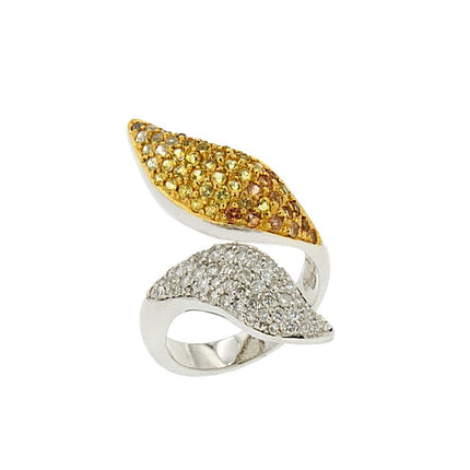 RING WHITE GOLD 750 & PRECIOUS STONES - 27610