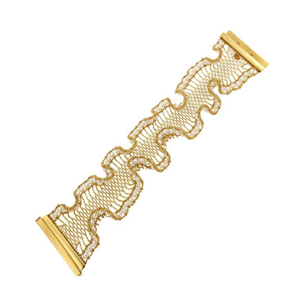 BRACELET YELLOW GOLD 750 & PEARLS - 28123