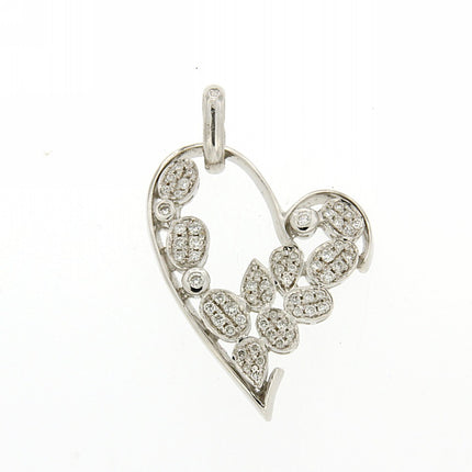 PENDANT WHITE GOLD 750 & PRECIOUS STONES - 28219