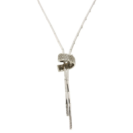 NECKLACE WHITE GOLD 750 & PRECIOUS STONES - 28378