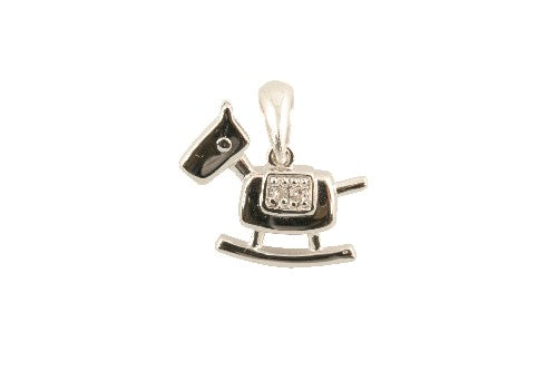 PENDANT WHITE GOLD 750 & PRECIOUS STONES - 28800 - Availability: Immediately