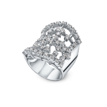 RING WHITE GOLD 750 & PRECIOUS STONES  - 28880