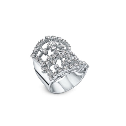 RING WHITE GOLD 750 & PRECIOUS STONES - 28880