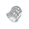 RING WHITE GOLD 750 & PRECIOUS STONES