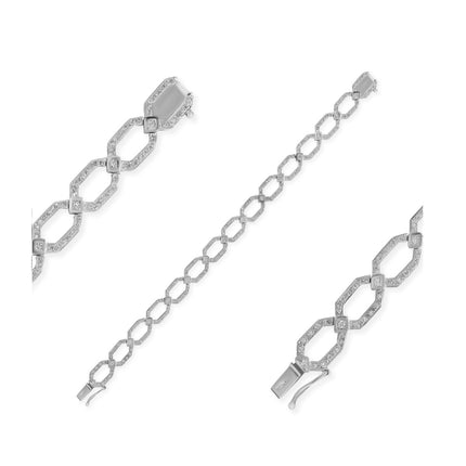 BRACELET WHITE GOLD 750 & PRECIOUS STONES - 29266