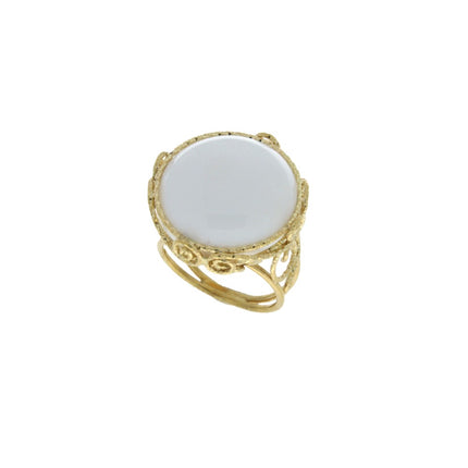 RING YELLOW GOLD Κ18 ΜΕ SEMIPRECIOUS STONES