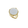 RING YELLOW GOLD Κ18 ΜΕ SEMIPRECIOUS STONES - 3053